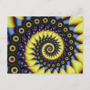 Depth Perception Cool Abstract Fine Fractal Postcard