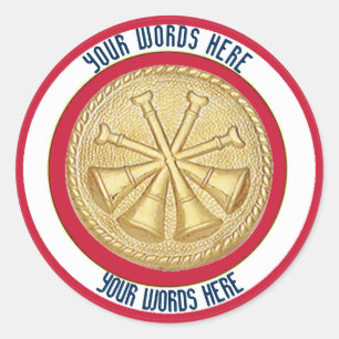 Deputy Fire Chief 4 Bugle Custom Sticker