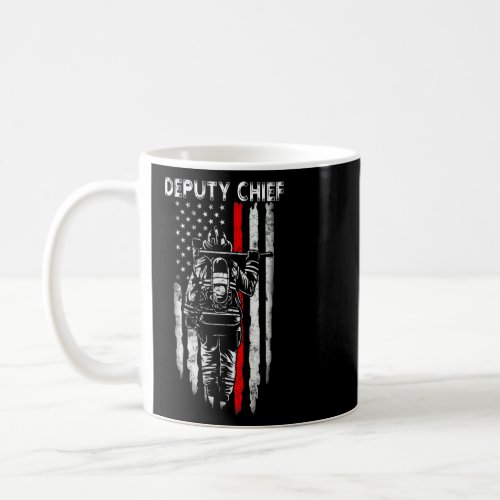 Deputy Fire Chief American flag  Patriotic Firefig Coffee Mug