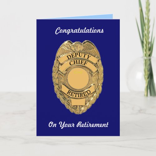 Deputy Police Chief Retirement Card