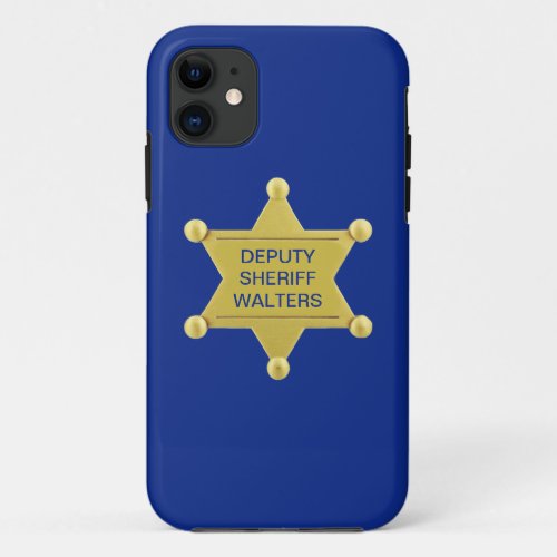 Deputy Sheriff Badge Custom iPhone 11 Case
