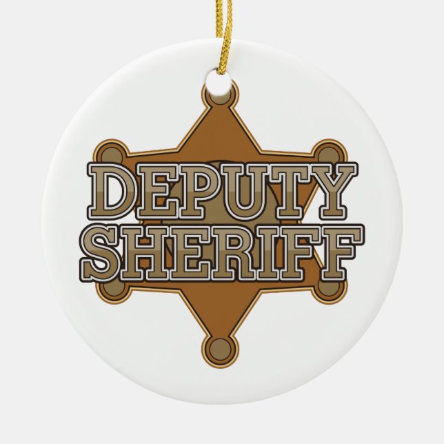 Deputy Sheriff Ceramic Ornament (Front)