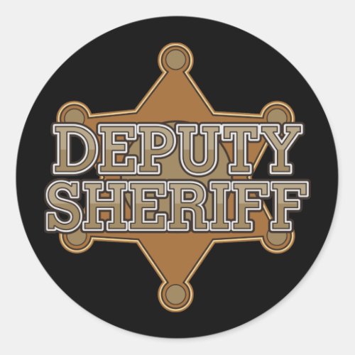 Deputy Sheriff Classic Round Sticker