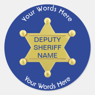 Deputy Sheriff Custom Blue Sticker