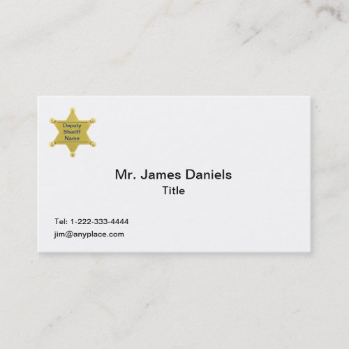 Deputy Sheriff Custom Business Card