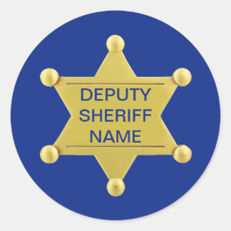 Deputy Sheriff Custom Classic Round Sticker