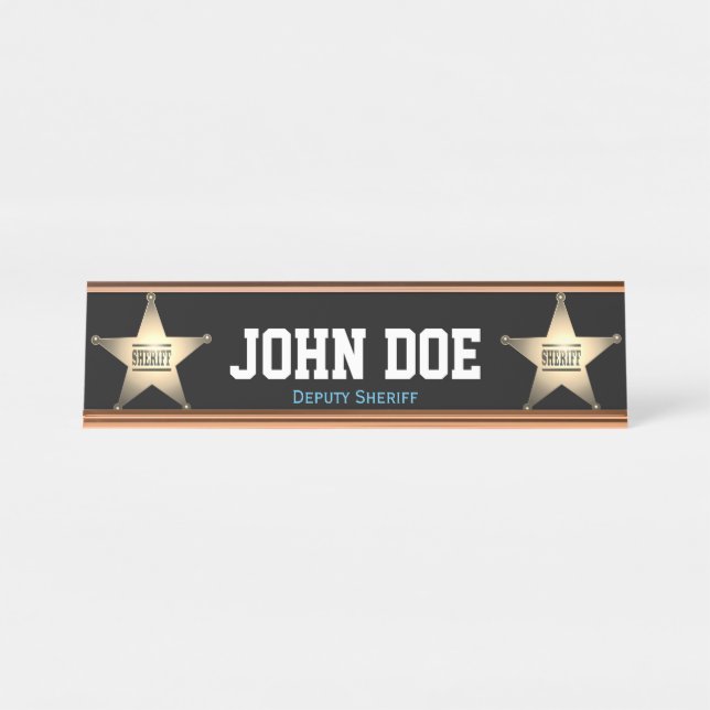 Deputy Sheriff Desk Name Plate (Front)