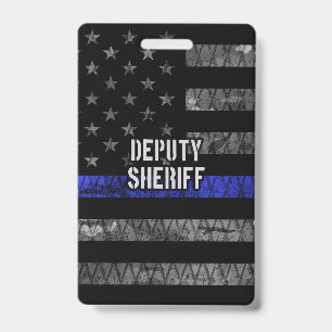 Deputy Sheriff Distressed Flag Badge