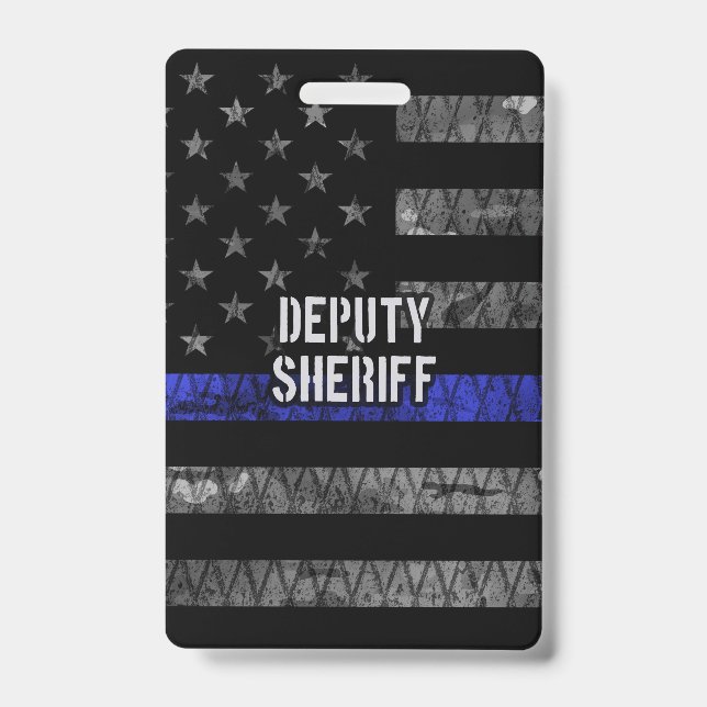 Deputy Sheriff Distressed Flag Badge (Front)
