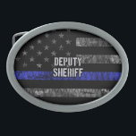 Deputy Sheriff Distressed Flag Belt Buckle<br><div class="desc">Deputy Sheriff Distressed Flag</div>