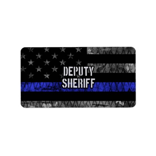 Deputy Sheriff Distressed Flag Label