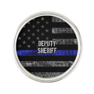 Deputy Sheriff Distressed Flag Lapel Pin