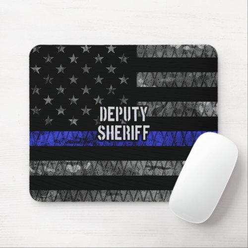 Deputy Sheriff Distressed Flag Mouse Pad
