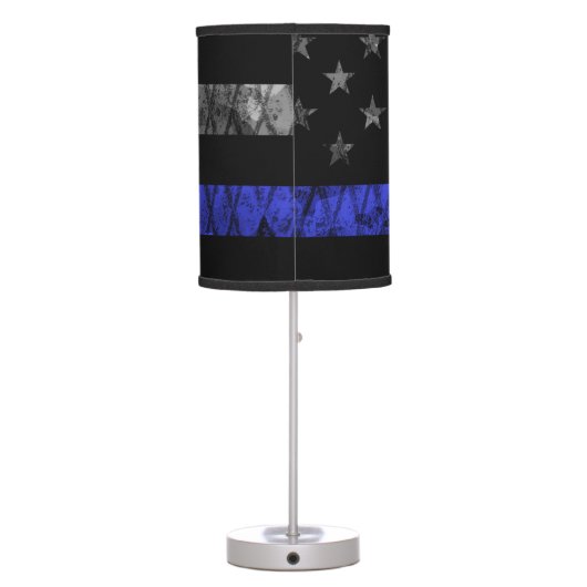 Deputy Sheriff Distressed Flag Table Lamp (Back)