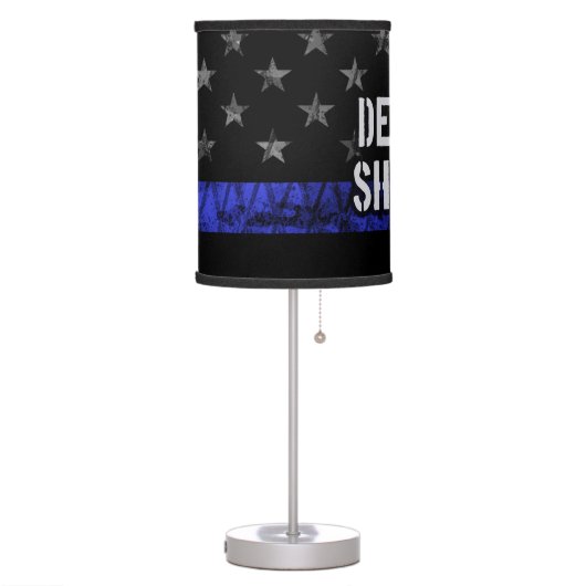 Deputy Sheriff Distressed Flag Table Lamp (Left)