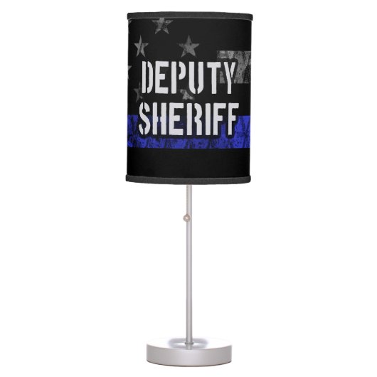 Deputy Sheriff Distressed Flag Table Lamp (Front)