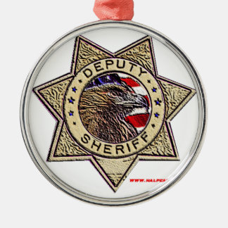 Deputy_Sheriff_emboss Metal Ornament