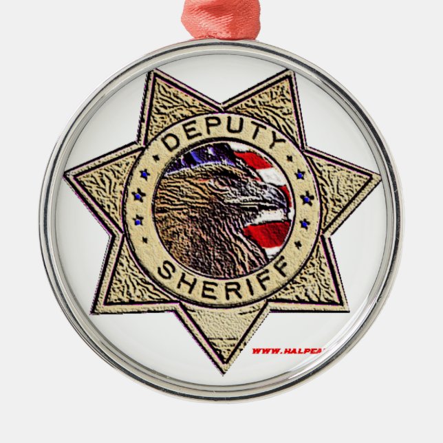 Deputy_Sheriff_emboss Metal Ornament (Front)