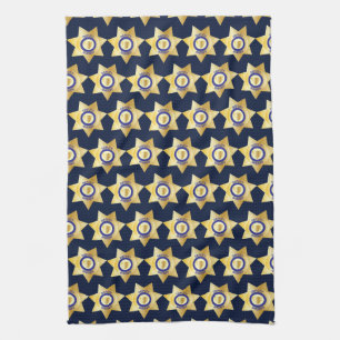 Deputy Sheriff Gold Star Badge Kitchen Towel