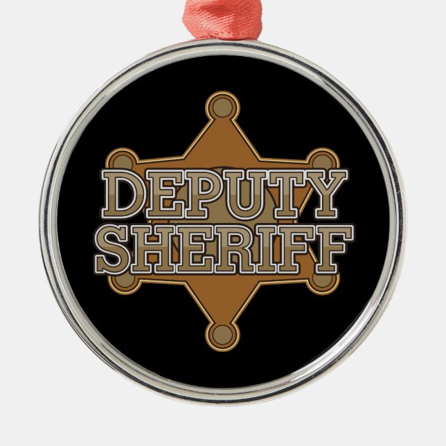 Deputy Sheriff Metal Ornament (Front)