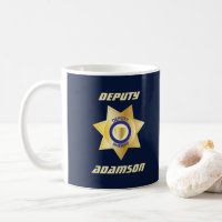 Deputy Sheriff Personalised Gold Star Badge