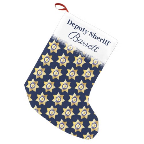 Deputy Sheriff Personalised Small Christmas Stocking