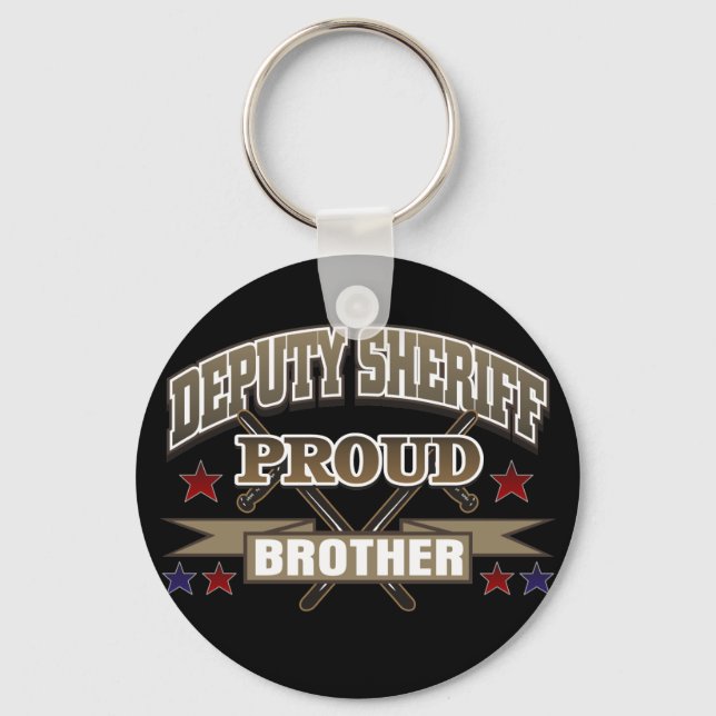 Deputy Sheriff Proud Brother Keychain (Front)