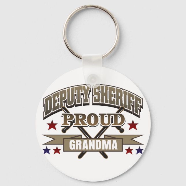 Deputy Sheriff Proud Grandma Keychain (Front)