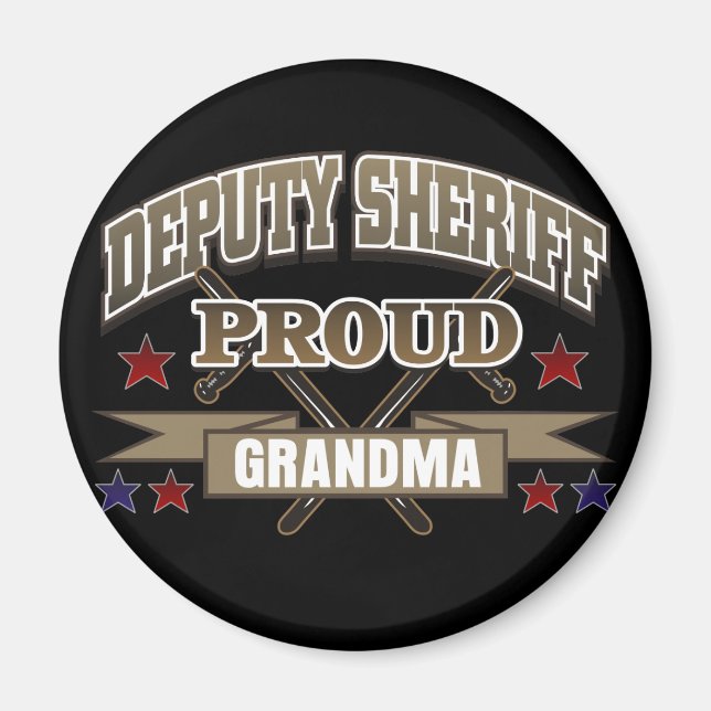 Deputy Sheriff Proud Grandma Magnet (Front)
