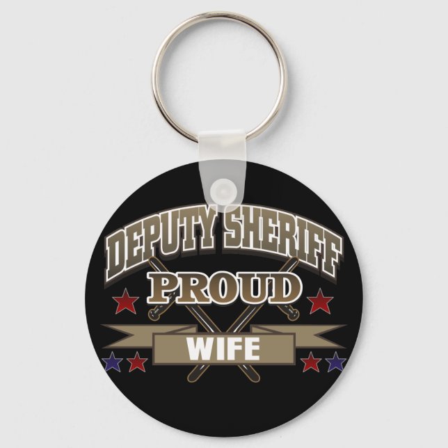 Deputy Sheriff Proud Wife Keychain (Front)