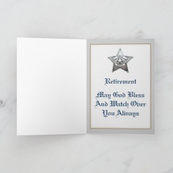 Deputy Sheriff Retirement Card | Zazzle