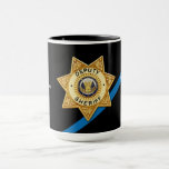 Deputy Sheriff Thin Blue Line Coffee Mug at Zazzle