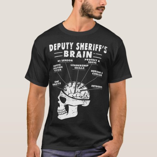 Deputy Sheriffs Brain Funny Deputy Sheriff Tshirt