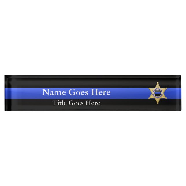 Deputy Star Brothers Keeper Badge Desk Name Plate (Front)
