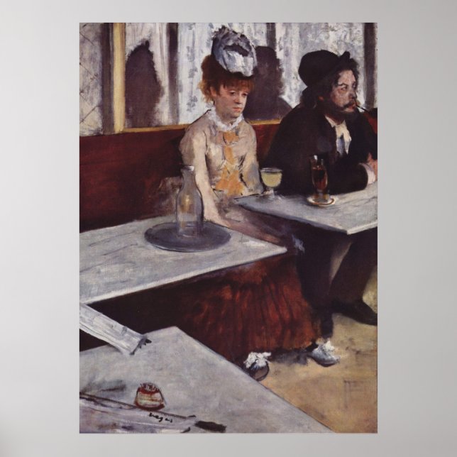 Der Absinth. Degas, Edgar Germain Hilaire Poster (Front)