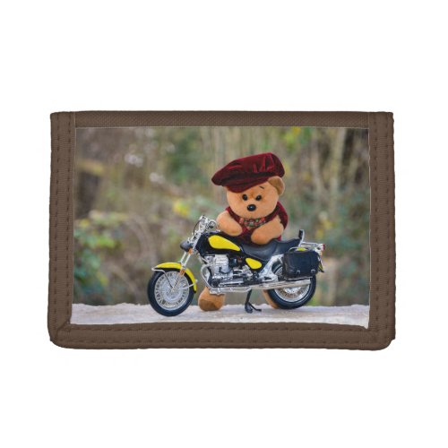 Der  Biker  _ Teddy   _ Trifold Wallet