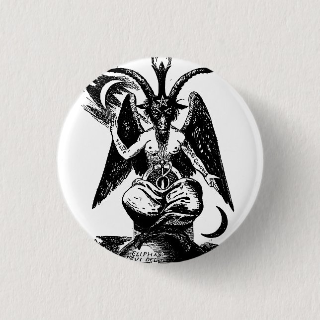 Der Daemon Baphomet Pinback Button (Front)