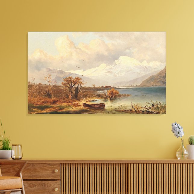 Der Haider See – Emil Barbarini Canvas Print (Insitu(LivingRoom))