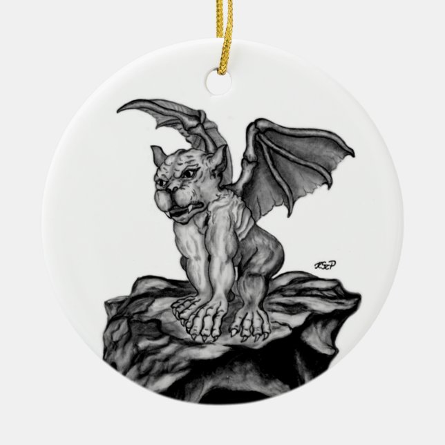 Der kleine Golem Gargoyle Ceramic Ornament (Front)
