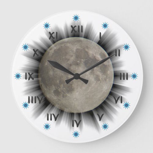 Der Mond la lune la luna the moon Uhr Large Clock