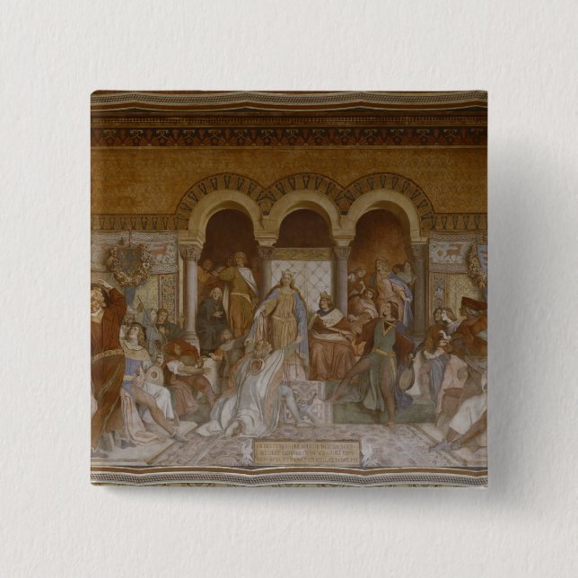 Der Saengerkrieg, c.1854-55 Pinback Button (Front)