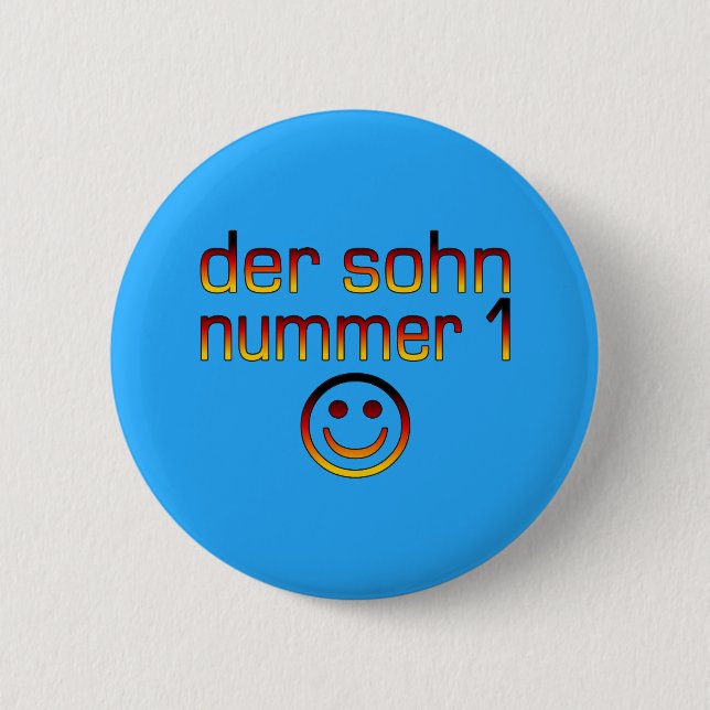 Der Sohn Nummer 1 - Number 1 Son in German Pinback Button (Front)