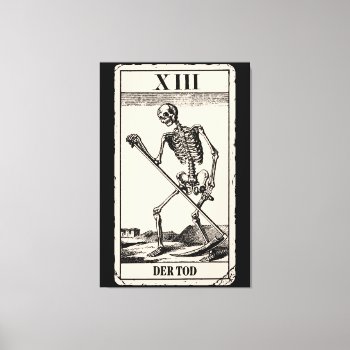 Der Tod / Death Tarot Card Canvas Print by andersARTshop at Zazzle