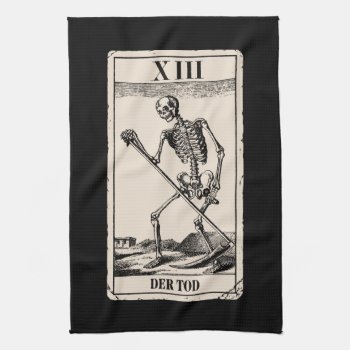 Der Tod / Death Tarot Card Kitchen Towel by andersARTshop at Zazzle