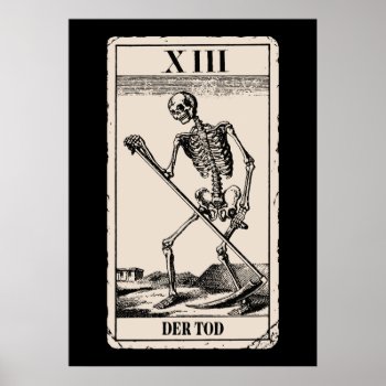 Der Tod / Death Tarot Card Poster by andersARTshop at Zazzle