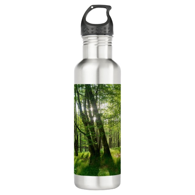 Der Wald im Frühling Stainless Steel Water Bottle (Front)