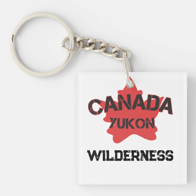 Der Yukon Kanadier einen Spaß Keychain (Front)