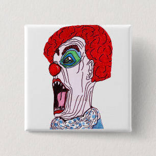 DERANGED CLOWN magnet Button