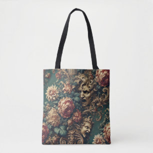 Deranged Decadence – Gothic Victorian Floral Tote Bag