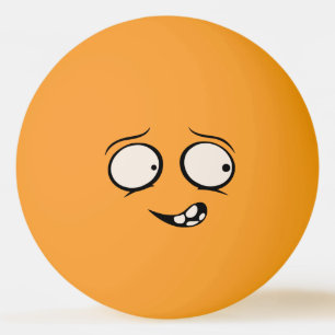 Deranged Funny Face Ping Pong Ball